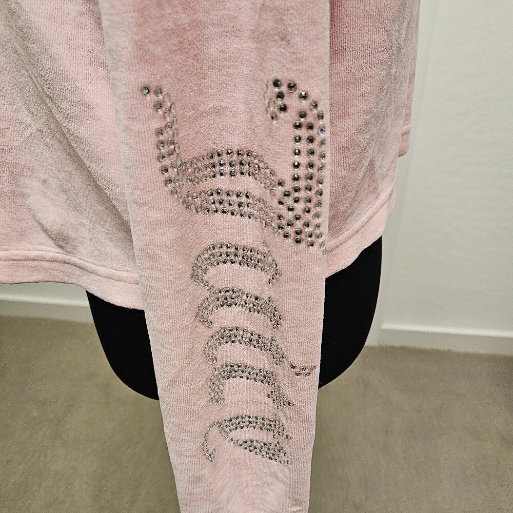 Juicy Couture Black label, Velour Cotton Blend Pink hoodie, size xs